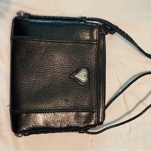 Brighton Black Leather Crossbody Bag